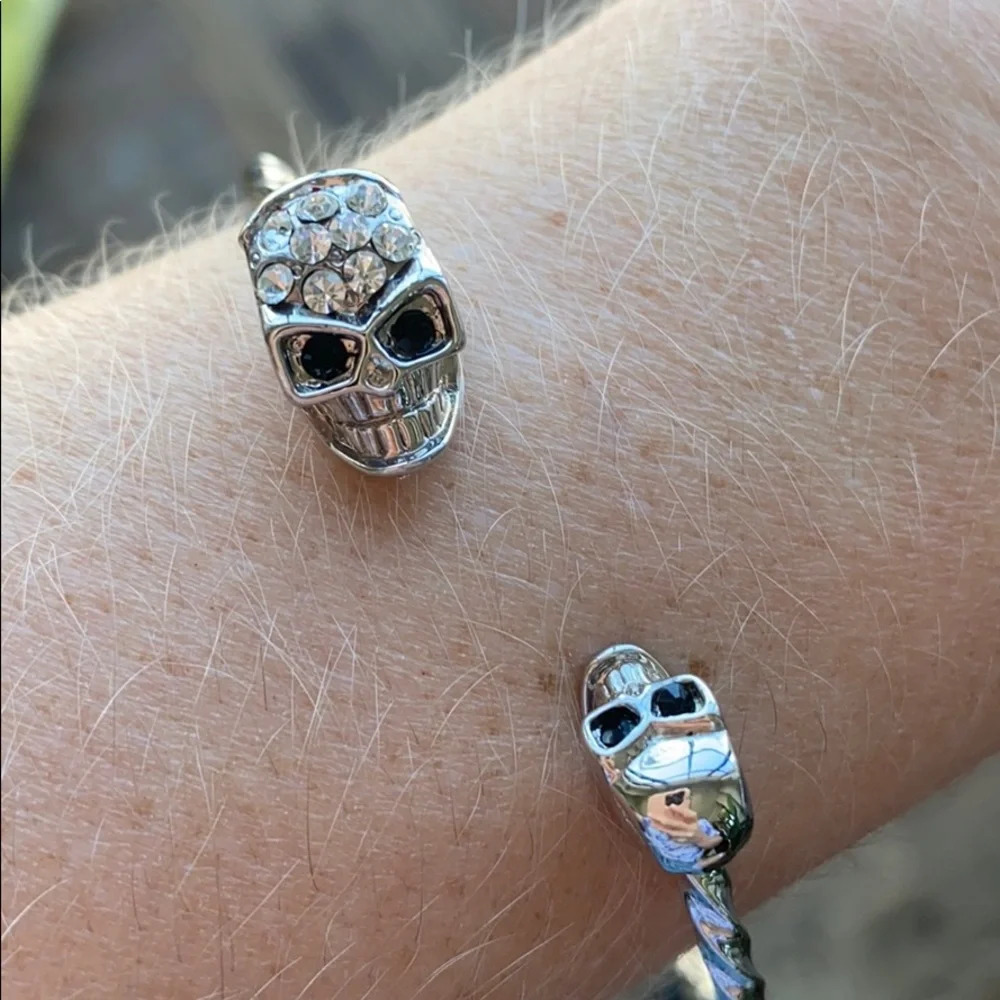 Silver Skull Cuff